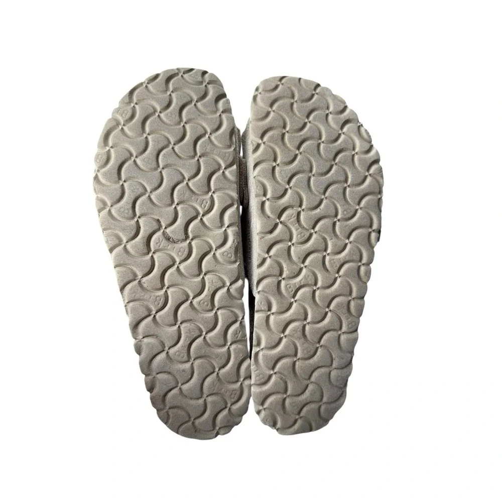 Birkenstock Women's Ivory Cream Oita Suede Slide Sandals Size 39